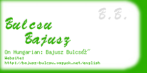 bulcsu bajusz business card